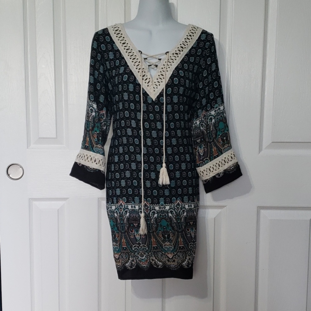 Entro womens dress boho size M 100% rayon